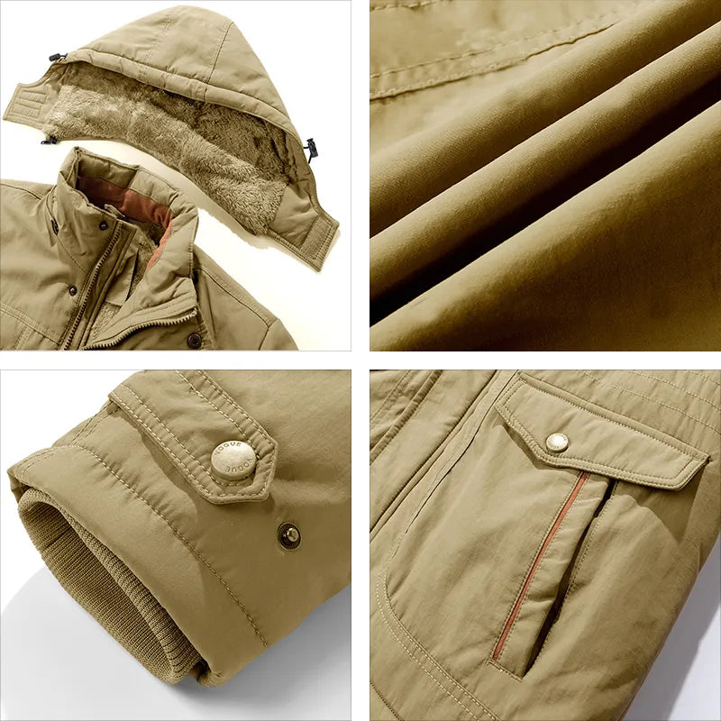 Phoebe | Stylish Men's Hooded Parka With Multi Pocket Design