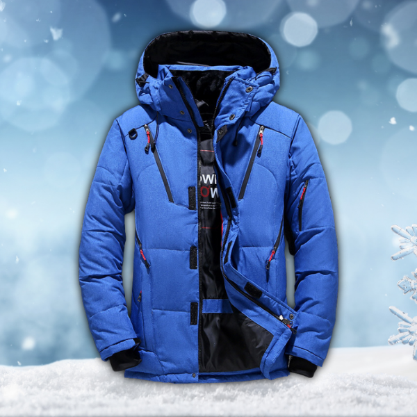 Valentino | Stylish Men's Hooded Puffer Winter Jacket With Zip Details