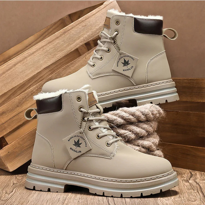 Margot | Stylish Wheat Lace-Up Work Boots Men
