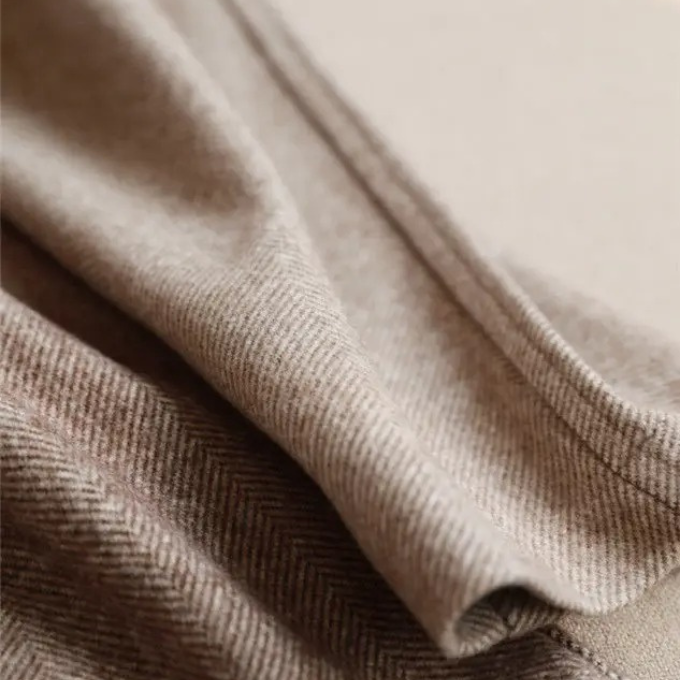 Rosalynn | Elegant Herringbone Wool Pleated Dress Trousers For Men