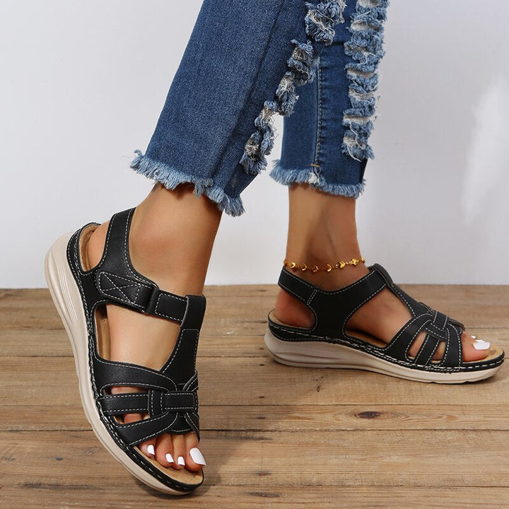 Felicity | Elegant Arch Support Walking Sandals With Buckle Straps