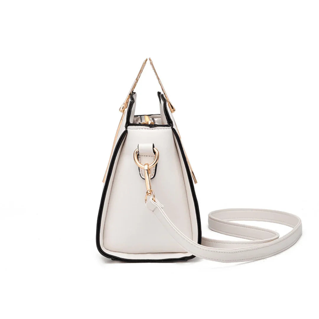 Felicity | Chic Cat Ear Structured Handbag With Gold Hardware