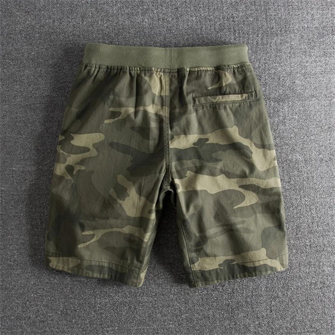 Serena | Stylish Men's Tactical Camo Cargo Shorts With Drawstring