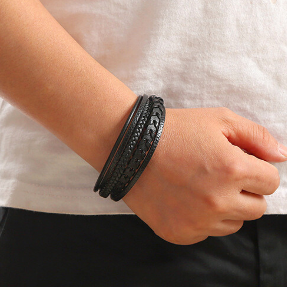 Ragnar | Stylish Multi-Strand Braided Leather Bracelet