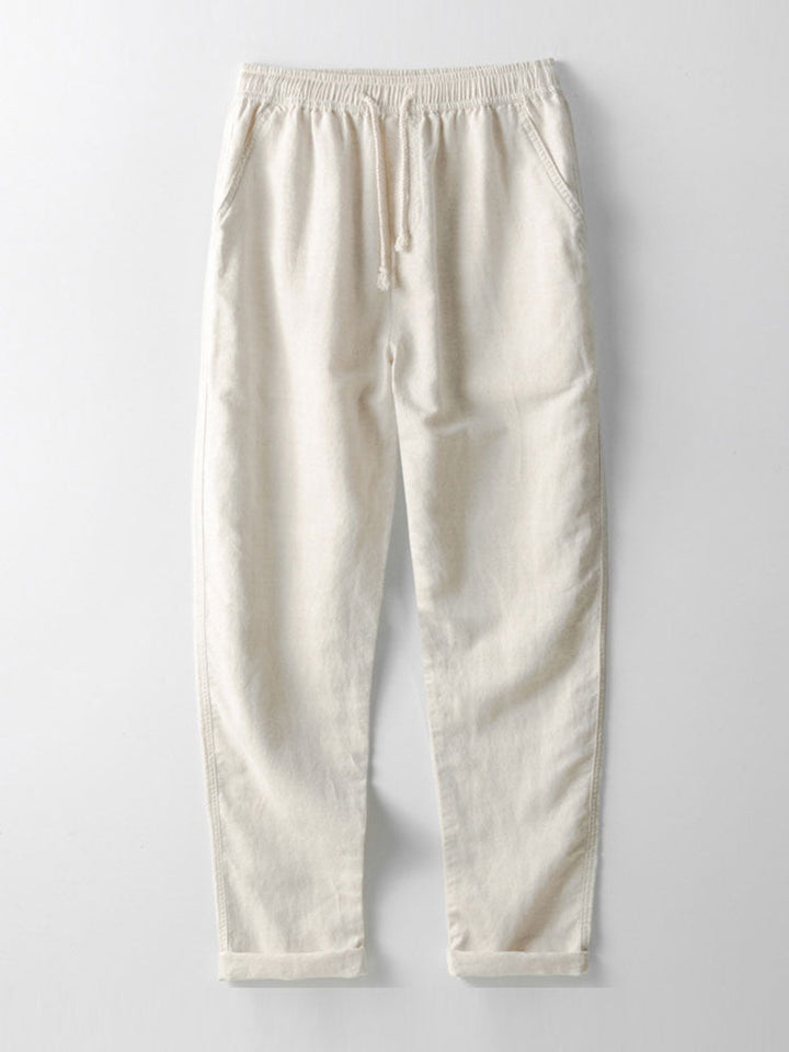 Silas | Elegant Striped Linen Set Men Short Sleeve