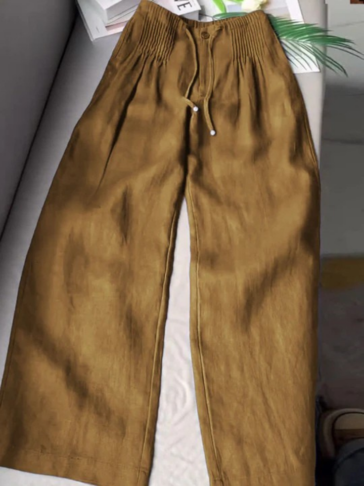 Wren | Elegant Wide-Leg Pants With Drawstring Waist