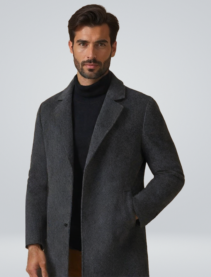 Sienna | Elegant Long Wool Overcoat With Tailored Lapels