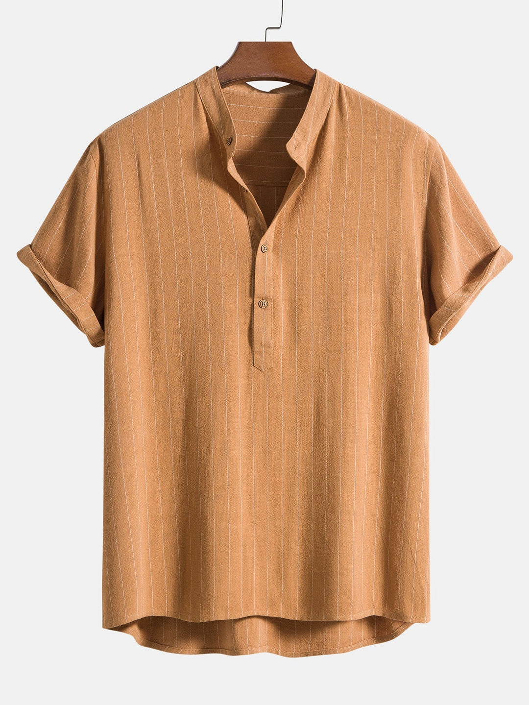 Silas | Elegant Striped Linen Set Men Short Sleeve