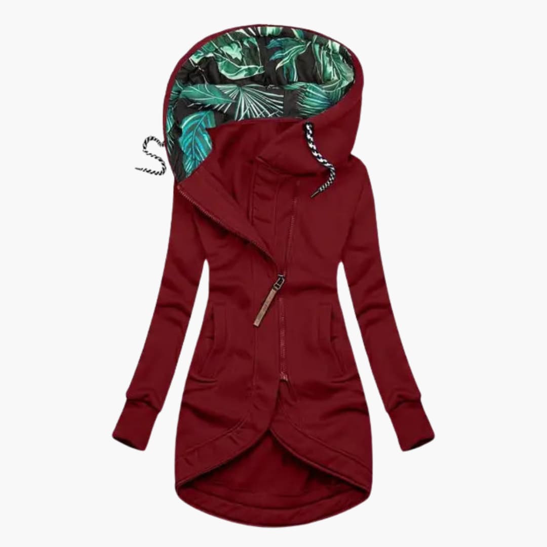 Cordelia | Stylish Asymmetrical Zip Hooded Winter Jacket