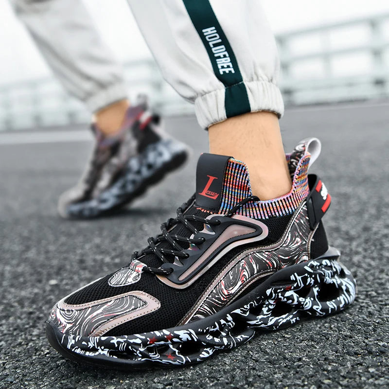 Nina | Stylish Iridescent Street Sneakers With Abstract Design