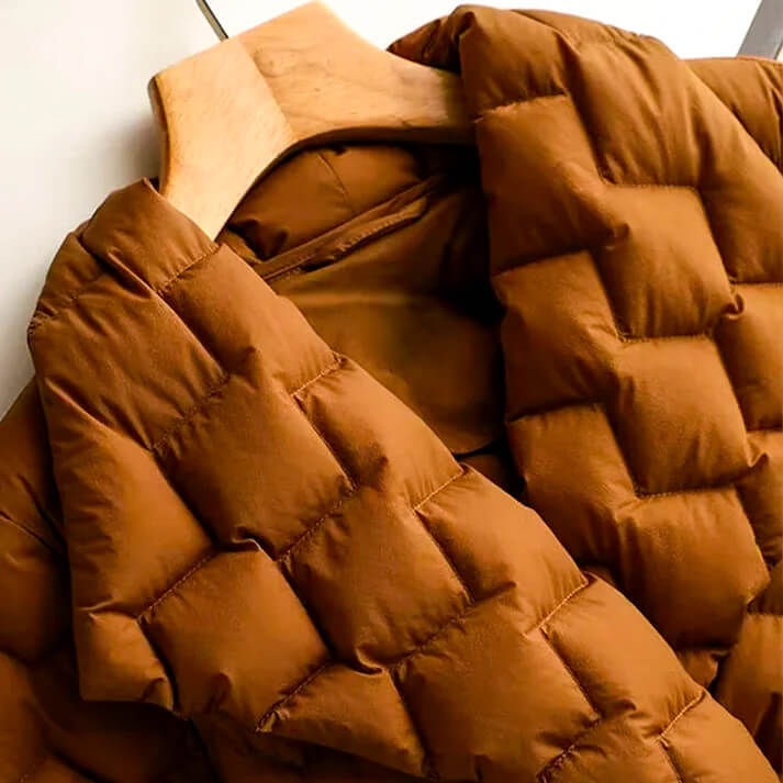Rosemarie | Chic Quilted Belted Down Coat With Wrap Silhouette