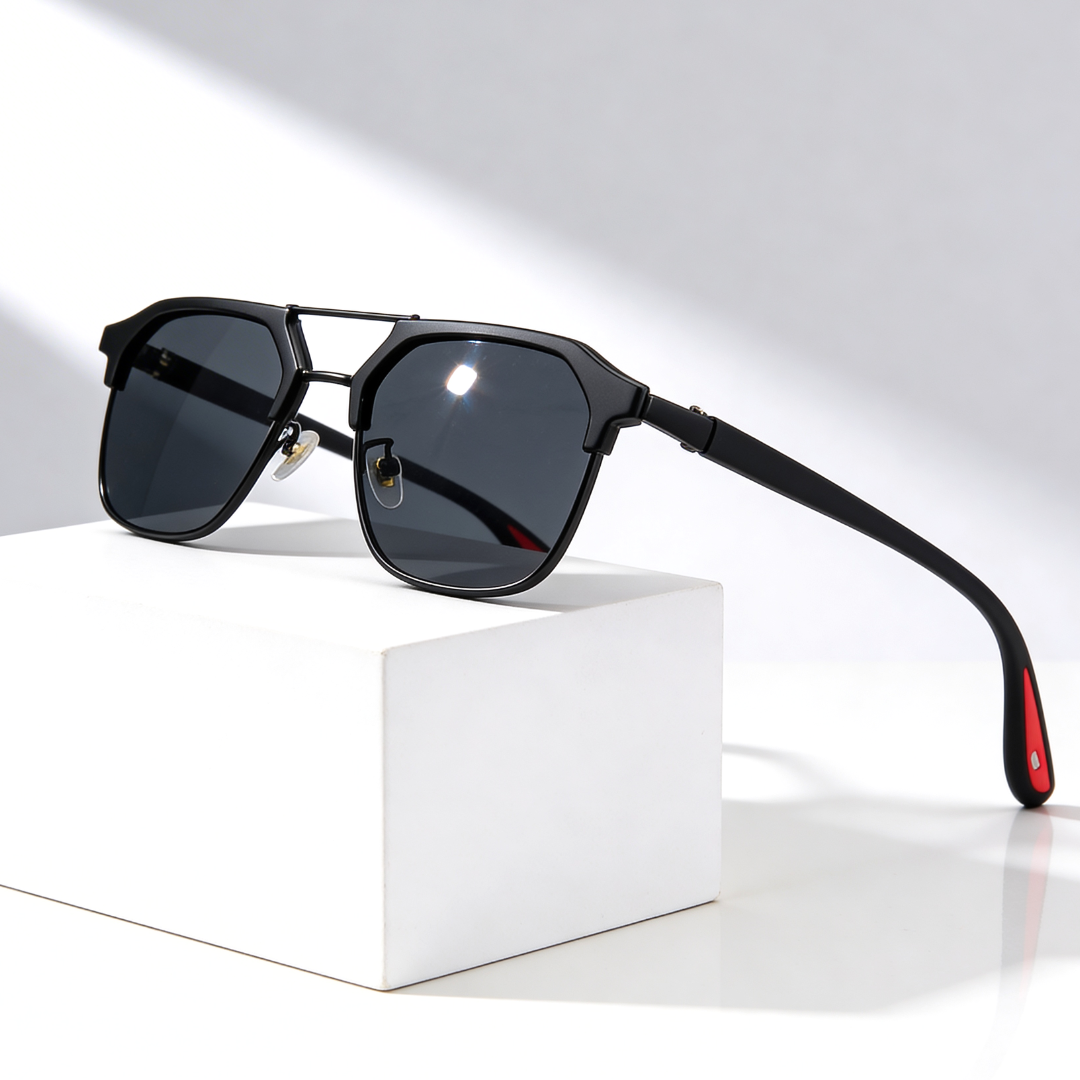 Hannah | Sleek Hexagonal Aviator Sunglasses With Gradient Lens