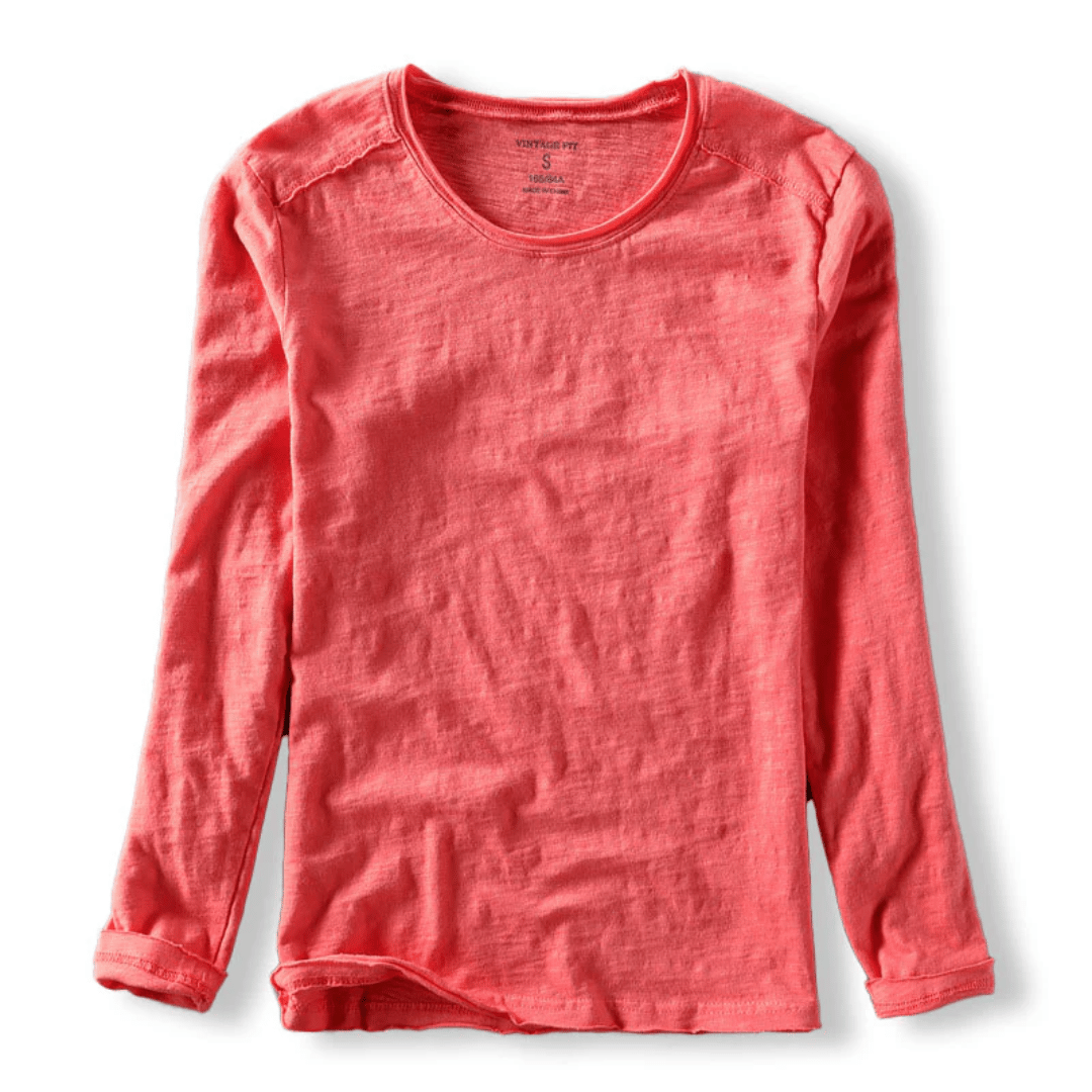 Margot | Elegant Long Sleeve Crew Neck Organic Cotton Shirt