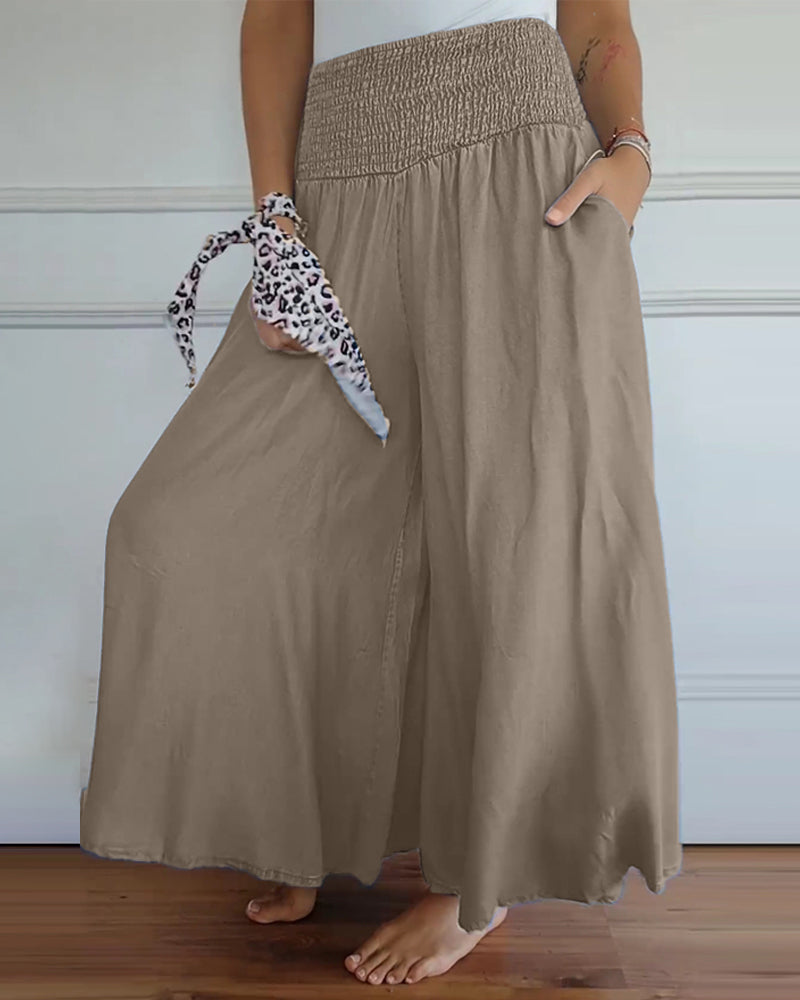 Paloma | Elegant High Waisted Wide Leg Palazzo Pants