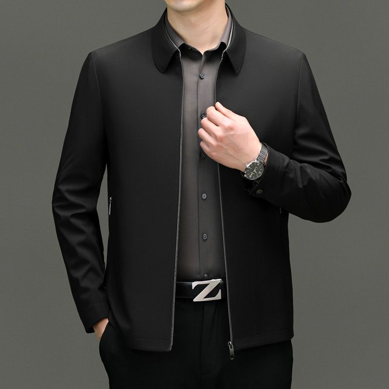 Liam | Sleek Navy Zip-Up Business Casual Jacket