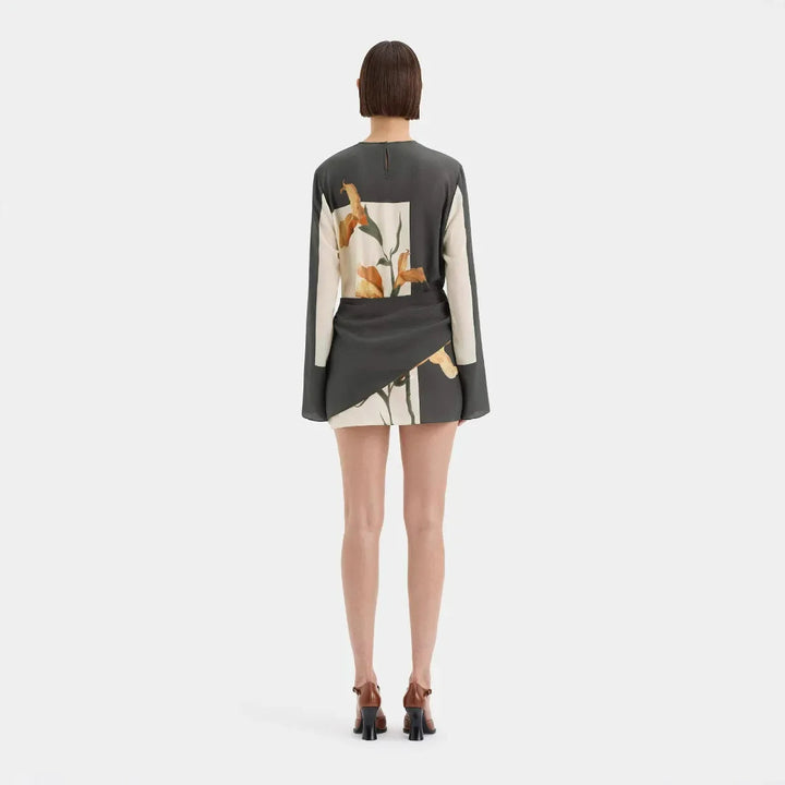 Eliza | Elegant Floral Mini Dress With Bell Sleeves