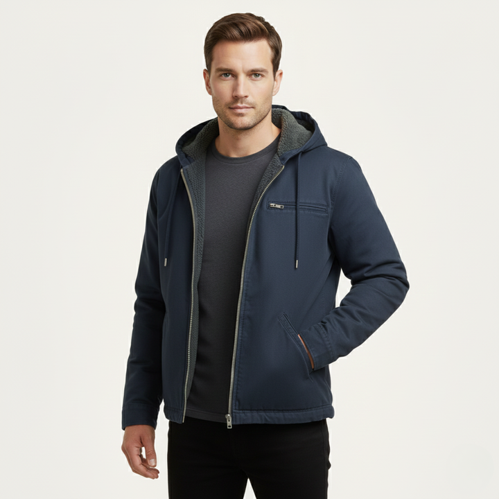 Margot | Stylish Fleece Lined Hooded Jacket With Zip Front