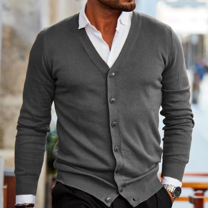 Felix | Elegant V-Neck Button Cardigan for Men