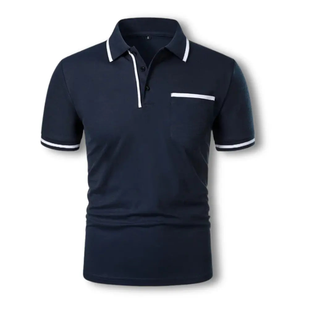 Rosie | Stylish Contrast Trim Fitted Polo Shirt Men