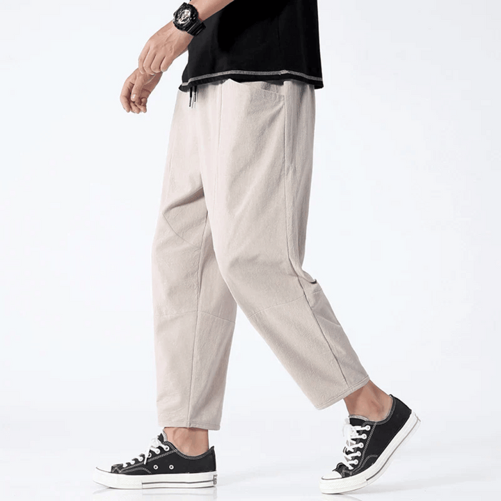 Margot | Effortless Cotton Linen Cropped Drawstring Pants