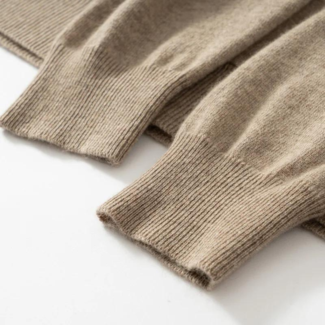 Cordelia | Chic Cashmere Zip-Up Hooded Cardigan