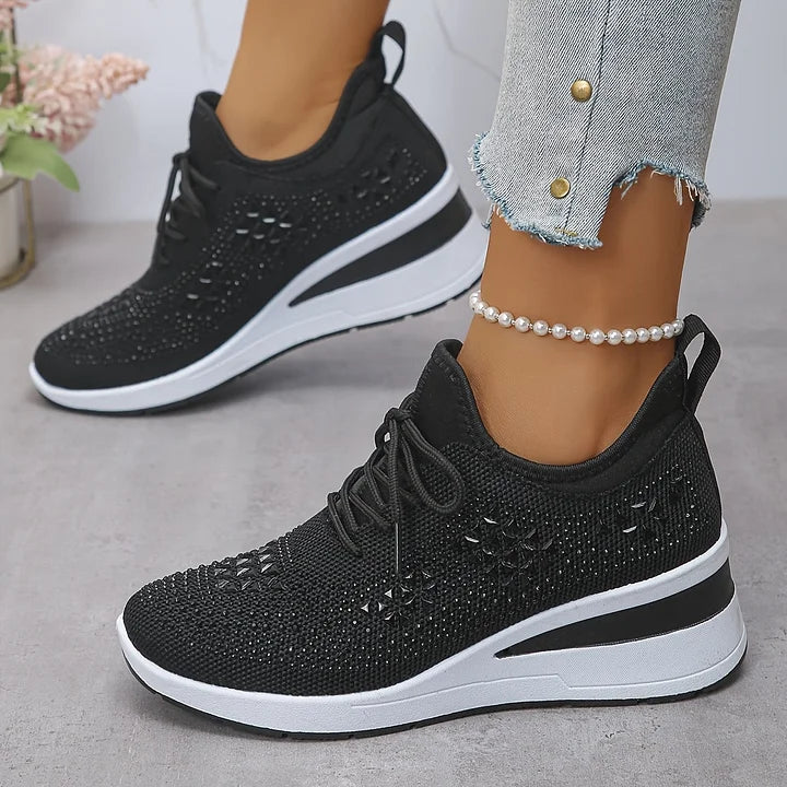 Bonnie | Elegant Rhinestone Embellished Orthopedic Sneakers