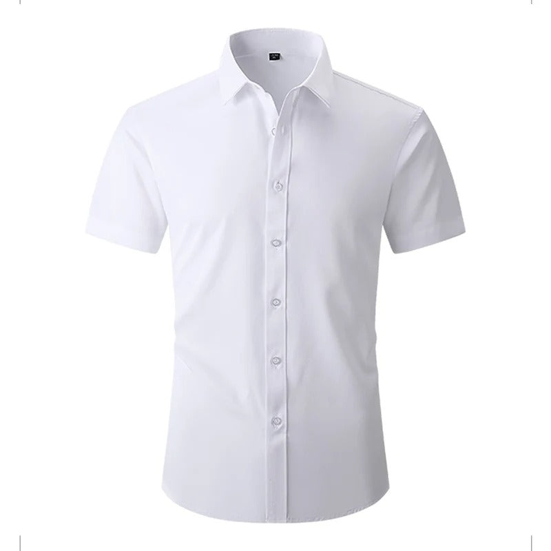 Marcus | Elegant Short Sleeve Button-Up Dress Shirt