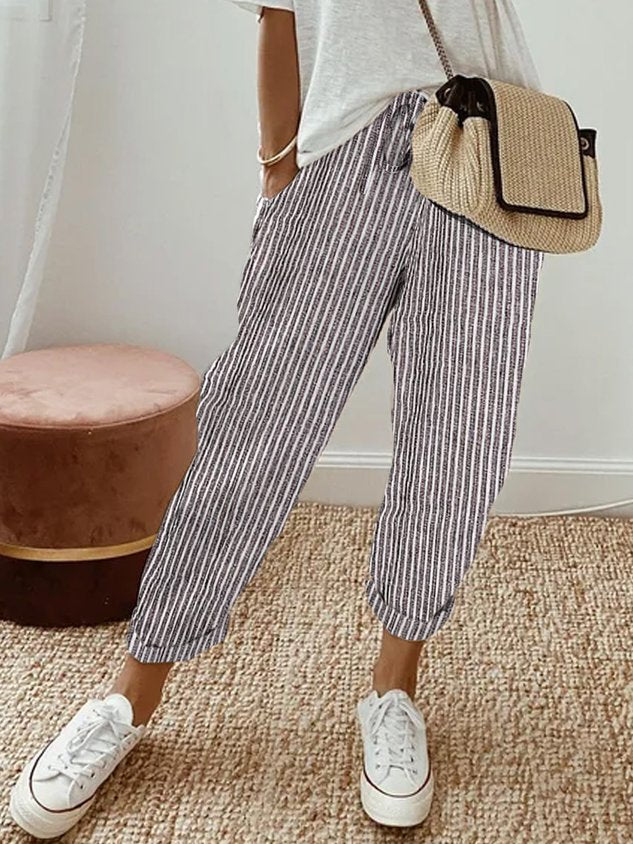 Cordelia | Effortless Drawstring Cotton Pants Women - Relaxed Fit