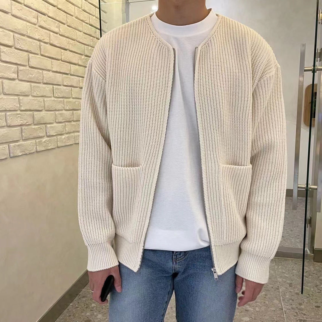 Lorenzo | Oversized Ribbed Open Front Cardigan For Men