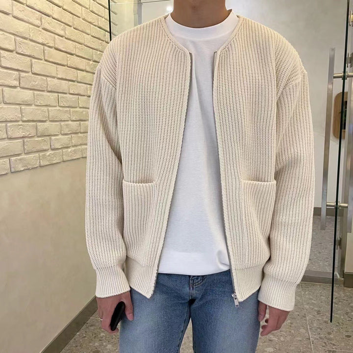 Lorenzo | Oversized Ribbed Open Front Cardigan For Men