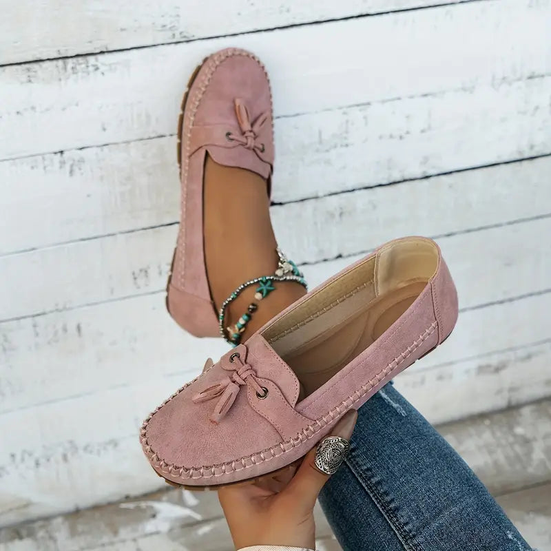 Evelyn | Stylish Bow Detail Slip-On Loafers