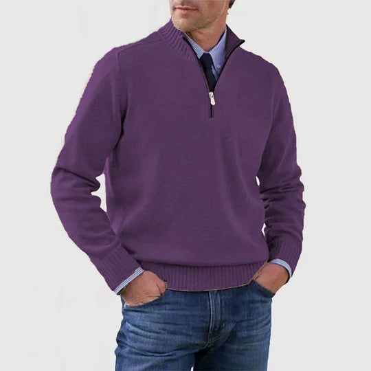 James | Quarter-Zip Knit Sweater