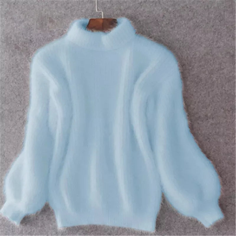 Hannah | Elegant Turtleneck Angora Sweater With Long Sleeves