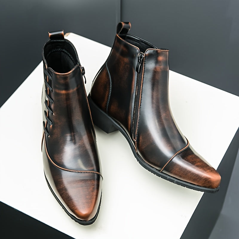 Rodrigo | Elegant Lace-Up Leather Dress Boots Men