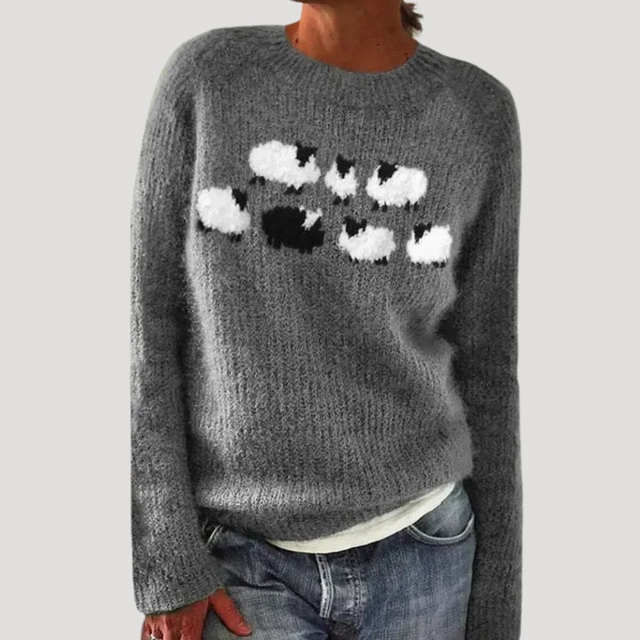 Evie | Stylish Fair Isle Colorful Knitted Sweater With Round Neck