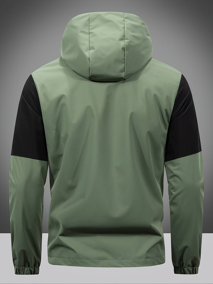 Zoe | Stylish Color Block Waterproof Hooded Jacket