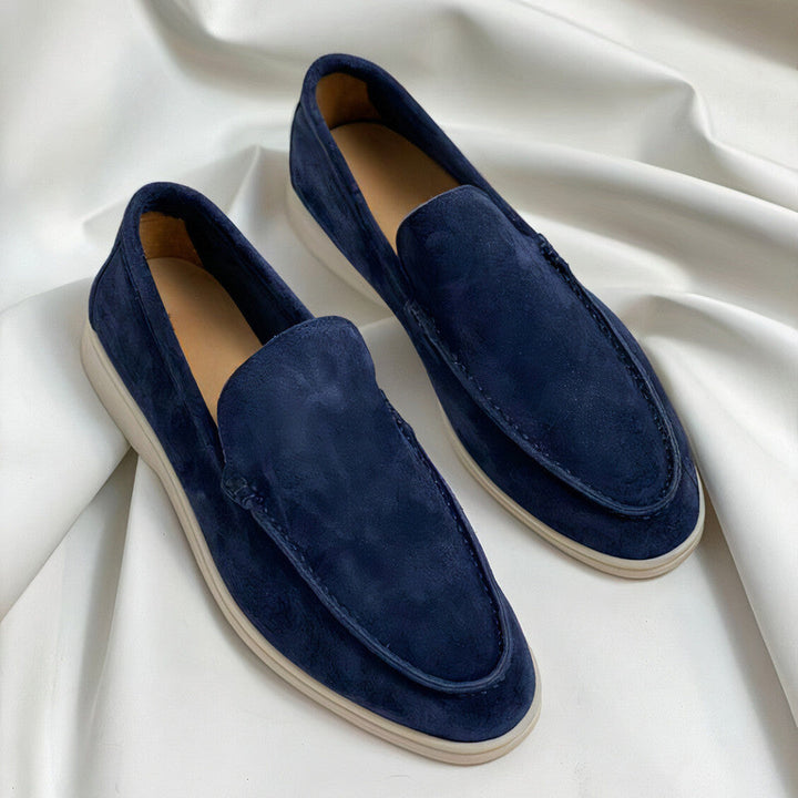Ricardo | Sleek Black Suede Slip-On Loafers Men