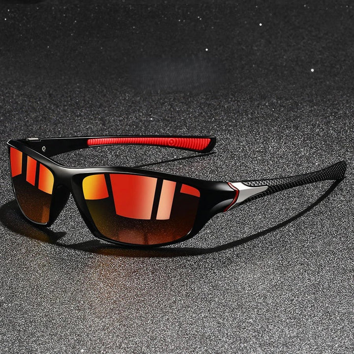 Jericho | Sleek Polarized Sport Sunglasses With Blue Mirror Lenses
