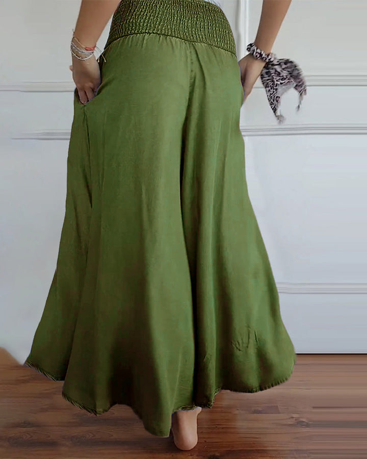 Paloma | Elegant High Waisted Wide Leg Palazzo Pants