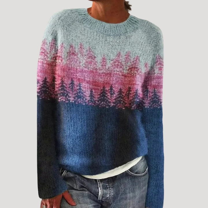 Evie | Stylish Fair Isle Colorful Knitted Sweater With Round Neck