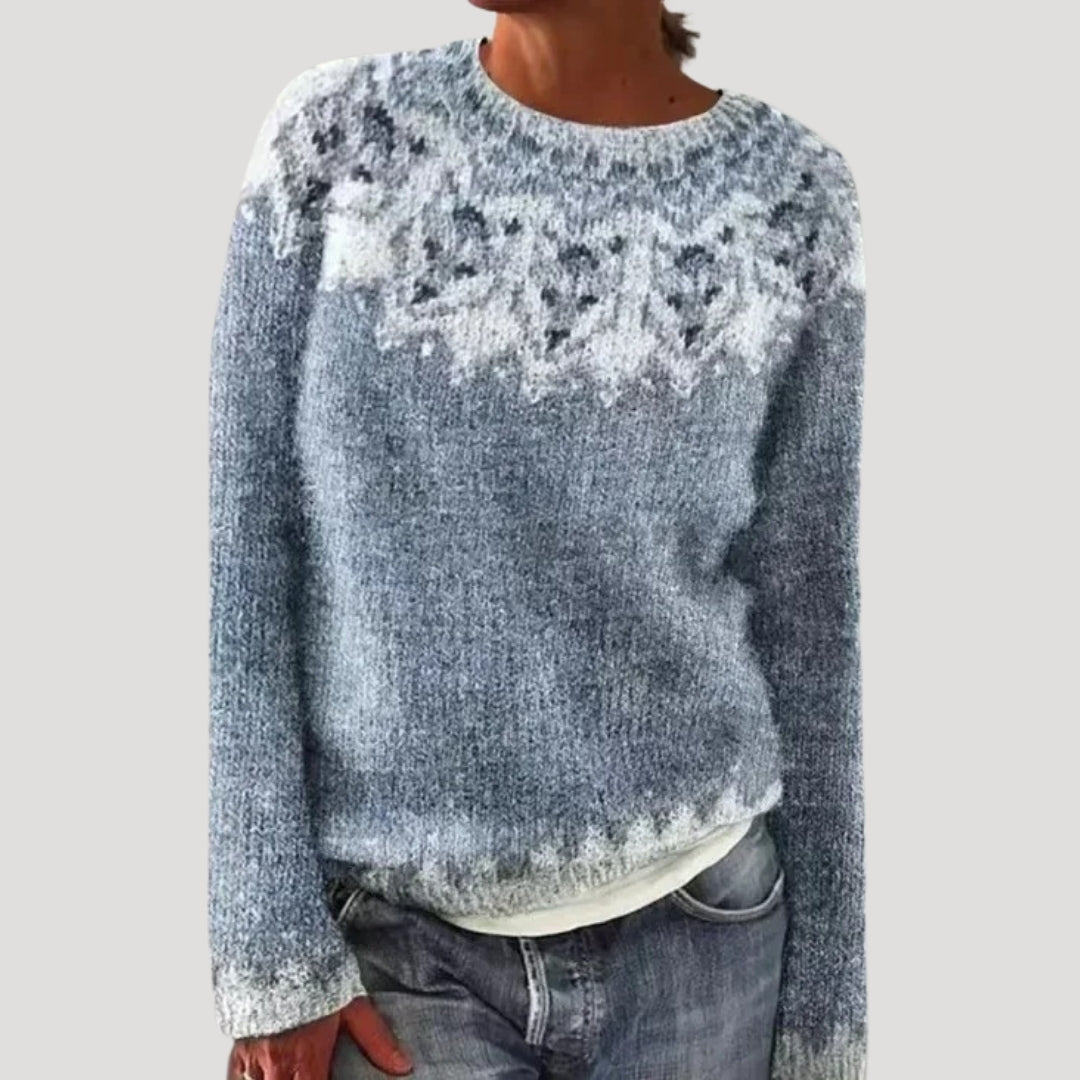 Evie | Stylish Fair Isle Colorful Knitted Sweater With Round Neck