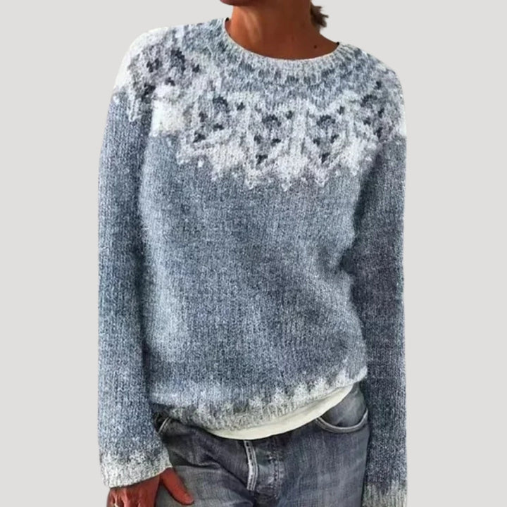 Evie | Stylish Fair Isle Colorful Knitted Sweater With Round Neck