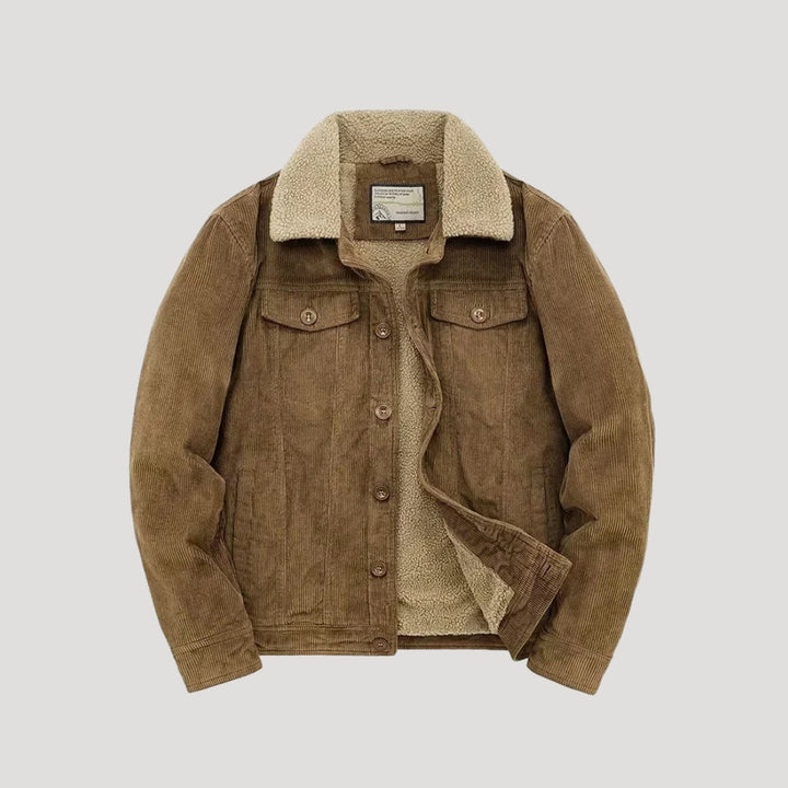 Eloise | Stylish Sherpa Lined Corduroy Trucker Jacket Men
