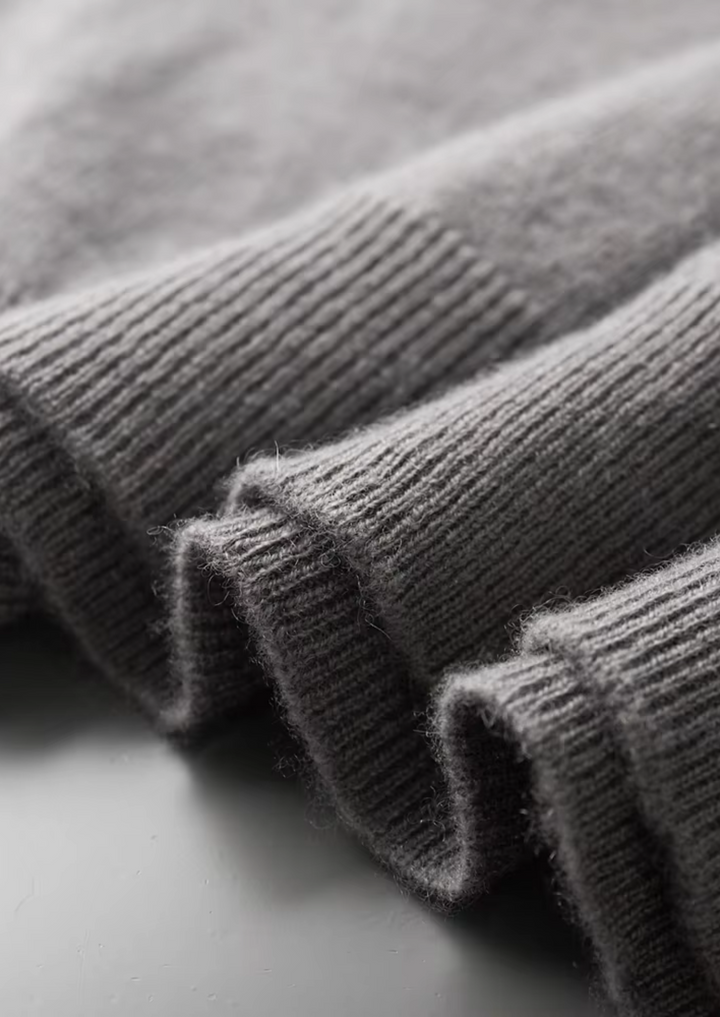 Anastasia | Elegant Mock Neck Short Sleeve Cashmere Sweater