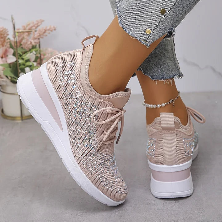 Bonnie | Elegant Rhinestone Embellished Orthopedic Sneakers