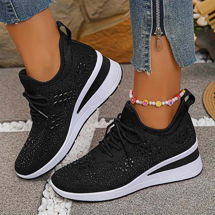 Bonnie | Elegant Rhinestone Embellished Orthopedic Sneakers