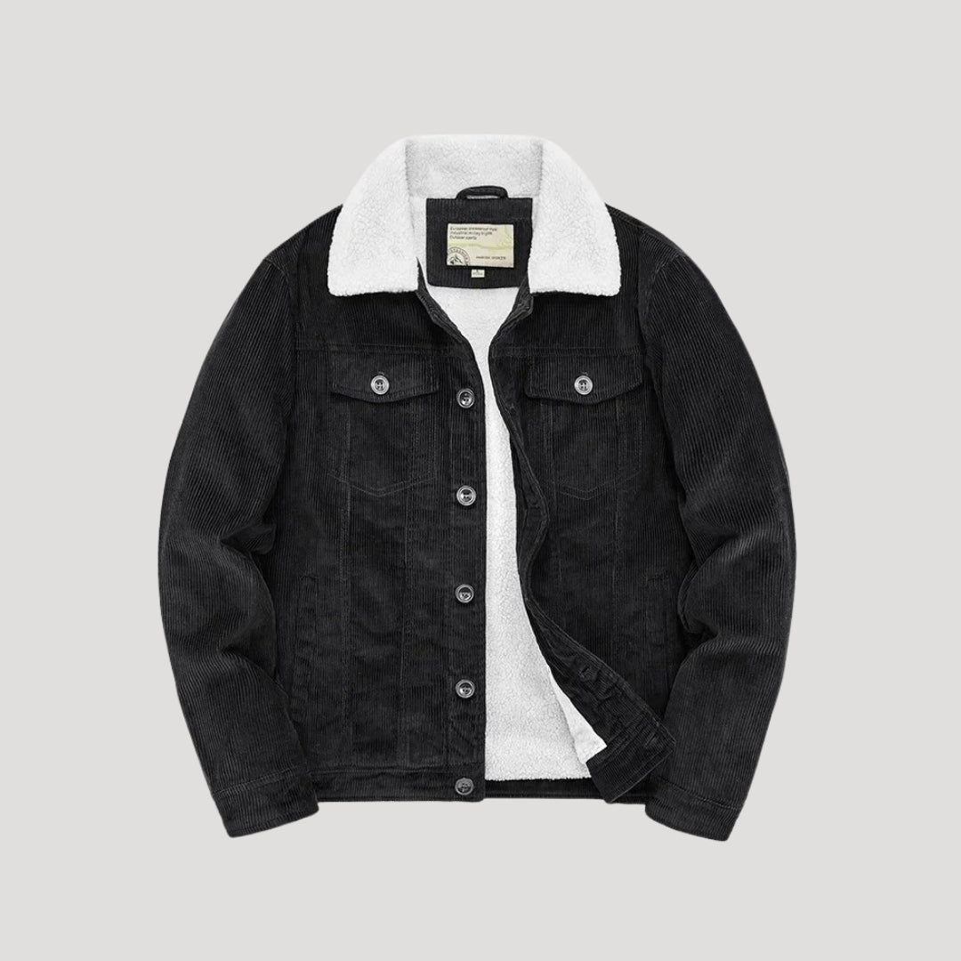 Eloise | Stylish Sherpa Lined Corduroy Trucker Jacket Men
