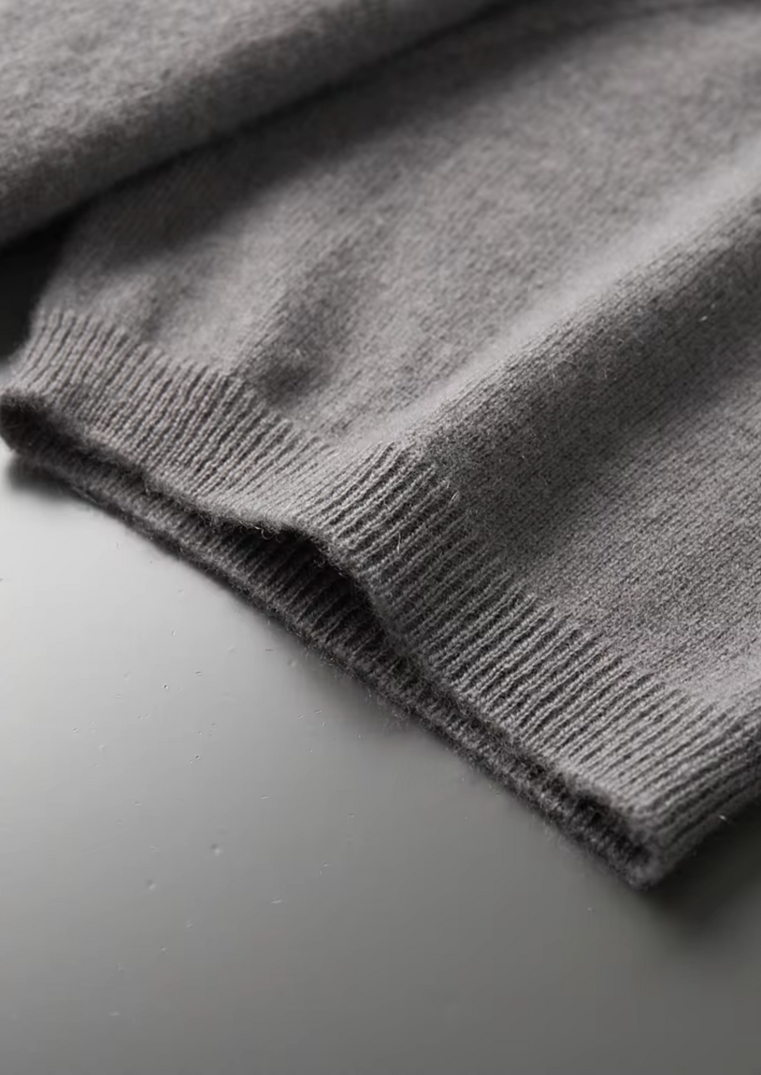 Anastasia | Elegant Mock Neck Short Sleeve Cashmere Sweater