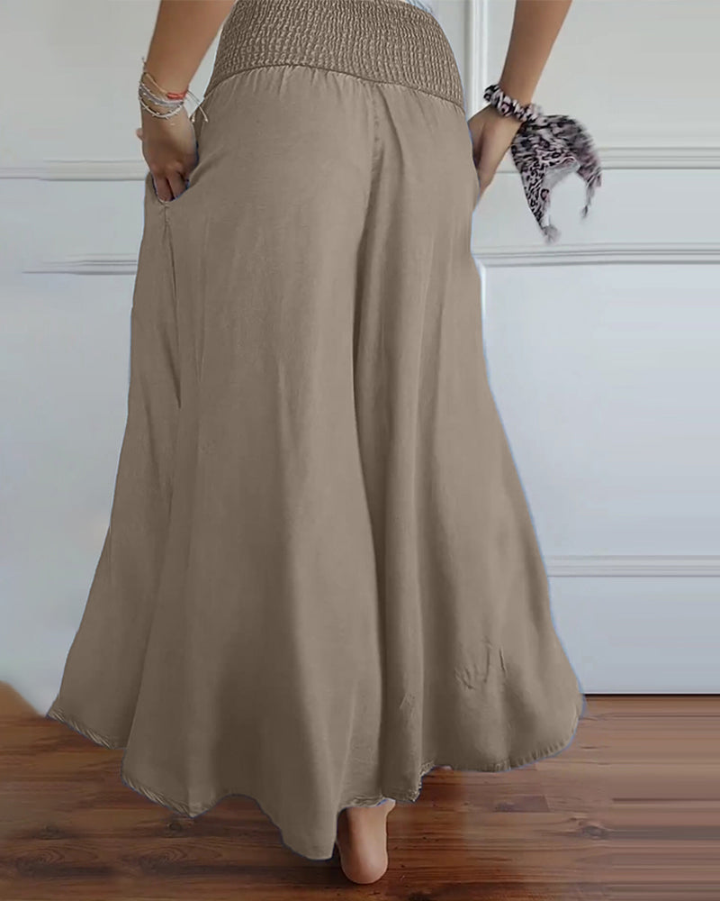 Paloma | Elegant High Waisted Wide Leg Palazzo Pants