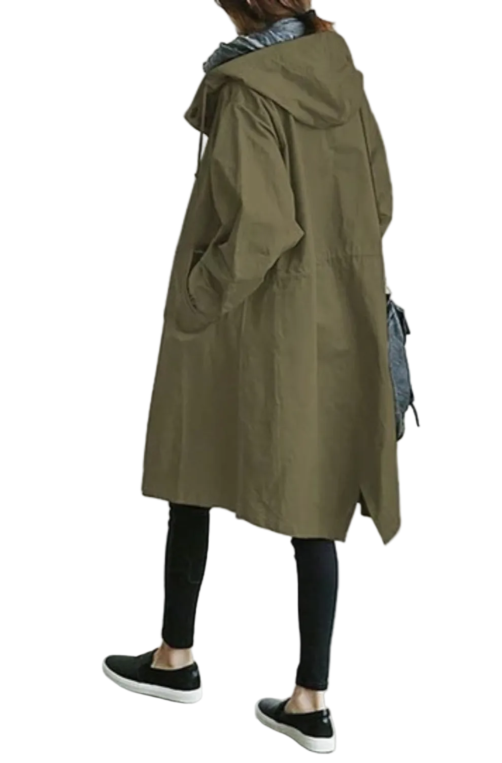 Nina | Chic Hooded Waterproof Trench Coat With Oversized Silhouette